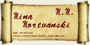 Mina Mortvanski vizit kartica